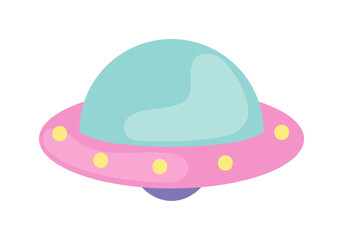 Sticker - space ufo cartoon