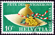 Postage stamp Switzerland 1955 Vaud costume hat