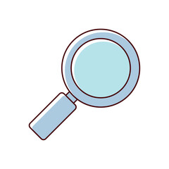 Sticker - magnifier isolated icon