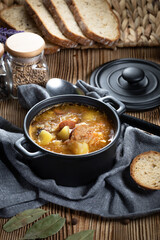 Wall Mural - Traditional russian sour cabbage soup