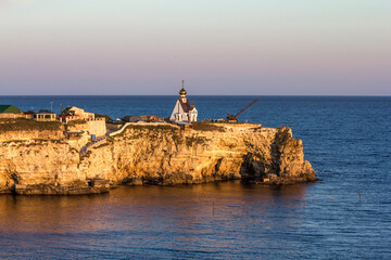  Temple chapel of St. Nicholas on Cape Tarkhankut on the Crimea.