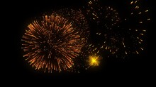 Explosion Titles Gold Fireworks Background Loop