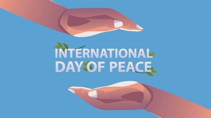 Canvas Print - international day of peace lettering