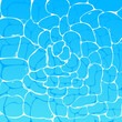 Tło - niebieska tafla wody. Refleksy na wodzie, błyszczące fale. Tekstura, widok z góry na powierzchnię wody. Wzór - ilustracja wektorowa.