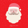 © Chikichirony - Christmas greeting card Santa Claus - christmas character cute cartoon style for banner, tag, decoration, web site, calendar, holiday cover, flyer, brochure, poster, invitation, festive. Vector 10 eps
