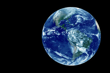 Wall Mural - planet earth on a black background. elements of this image furnished by nasa