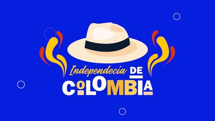 Wall Mural - independencia de colombia celebration lettering