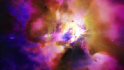 Wall Mural - colorful nebula in the depths of infinite space