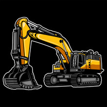 Excavator Construction Machine Vector