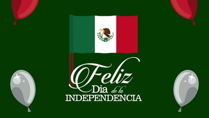 Wall Mural - feliz dia de la independencia lettering