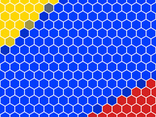 Geometric Hexagonal Memphis Background