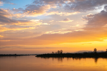 Wall Mural - sky and clouds at sunset