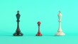 © VERSUSstudio - Chess pawn outstanding. Leadership concept. Competitive andvantage