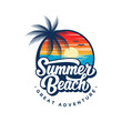 © pervector - summer beach logo vector illustration