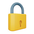 © Graphic Mall - Lock security 3d rendering isometric icon.