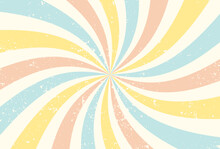 Retro Vector Background With Rays For Social Media Posts, Banner, Card Design, Etc.