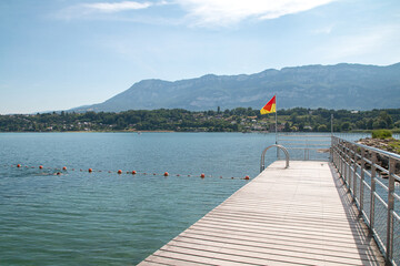 Wall Mural - Plage des Mottets, lac du Bourget