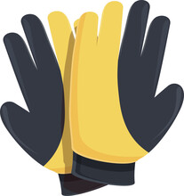 Goalkeeper Gloves Icon Cartoon Vector. Design Protection. Safety Pair