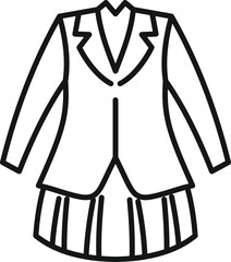 Sticker - Suit dress icon outline vector. College code