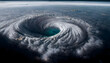 Leinwandbild Motiv Ein Hurricane über dem Meer