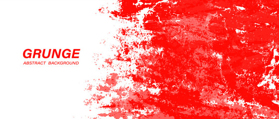 Wall Mural - Red and white abstract grunge paint texture background.	