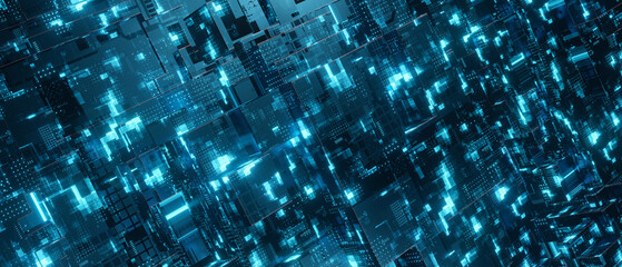 Wall Mural - abstract technological digital background 3d render