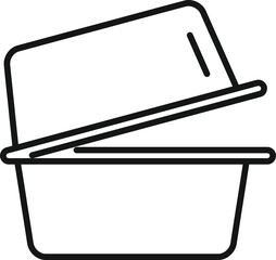 Poster - Food box icon outline vector. Eco recycle