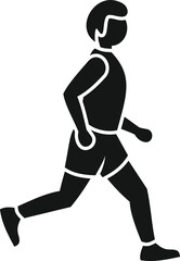 Poster - Running person icon simple vector. Active gym