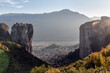 © almostfuture - huge rock pillars formation of Meteora over the Kalampaka town, beside the Pindos Mountains, Kalabaka, Greece