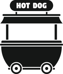 Canvas Print - Bakery stand icon simple vector. Hot dog cart