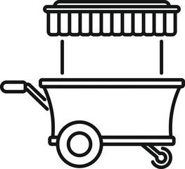 Poster - Hotdog cart icon outline vector. Food stand