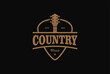 © bequeen - Country Guitar Music Western Vintage Retro Saloon Bar Cowboy logo design