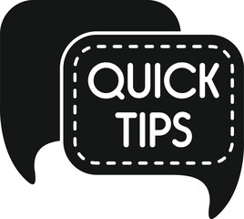 Sticker - Quick tips icon simple vector. Advice trip