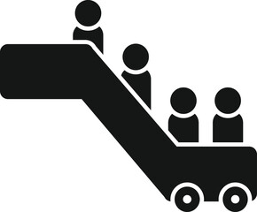 Canvas Print - Passenger stairs cart icon simple vector. Airplane travel