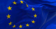 © rarrarorro - Close-up view of the European Union flag waving in the wind