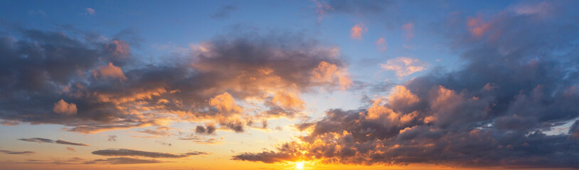 Wall Mural - beautiful summer sunset dramatic sky
