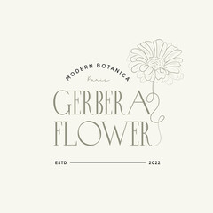 Vintage Flower logo template illustration for branding