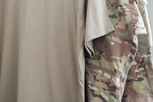 Army Tan Shirt And ACU Fatigue