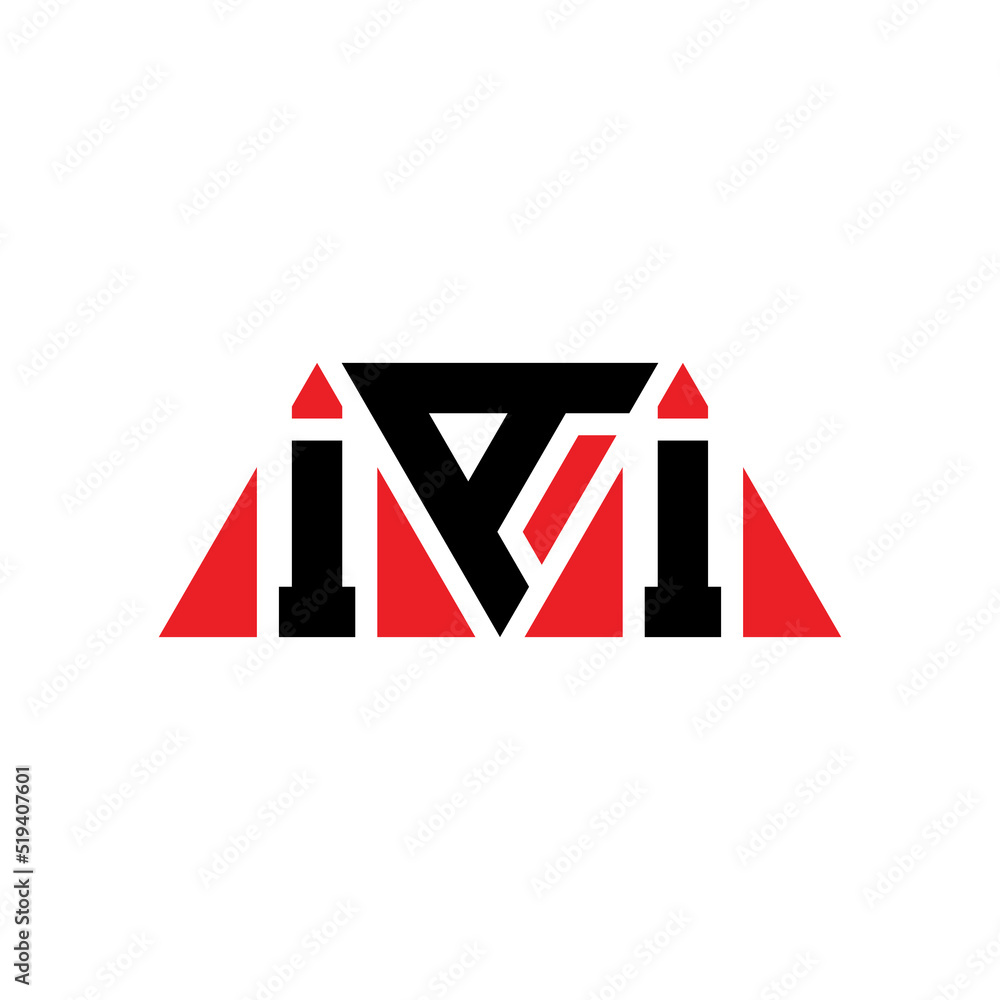 IAI triangle letter logo design with triangle shape. IAI triangle logo design monogIAm. IAI triangle vector logo template with red color. IAI triangular logo Simple, Elegant, and Luxurious Logo...