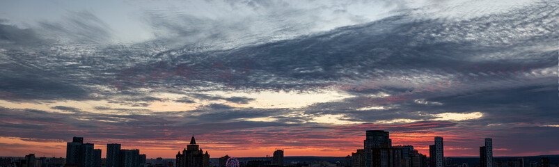 Wall Mural - Sunset over Perm city