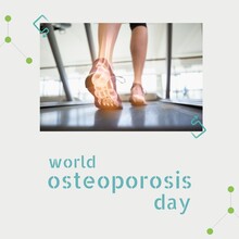 Composition Of World Osteoporosis Day Text With Diverse People On Treadmill On Beige Background