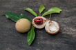 © RooM The Agency - Close-up of fresh nutmeg on a table, Maluku islands, Indonesia