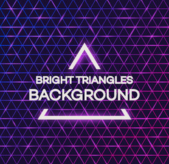 Wall Mural - Bright triangles background for sale banner, party poster, promotion, greeting card, decoration, stamp, label. Vector Illustration