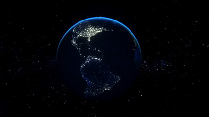 Wall Mural - The Earth planet in outer space. 3d render.