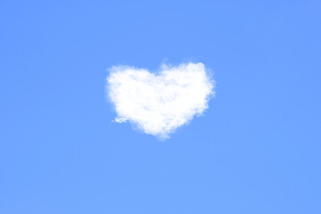 Canvas Print - Heart cloud on blue background, homeschooling, autism support, foster care, adoption, help for the homeless, life insurance, and parent day