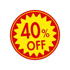 Poster - Sale label vector illustration | 40% off