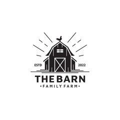 family farm vintage retro logo design, the farm rustic grunge vector illustration