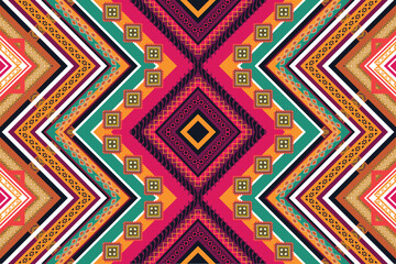 Geometric ethnic flower pattern for background,fabric,wrapping,clothing,wallpaper,Batik,carpet,embroidery style.