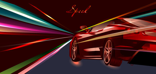 car with motion blur