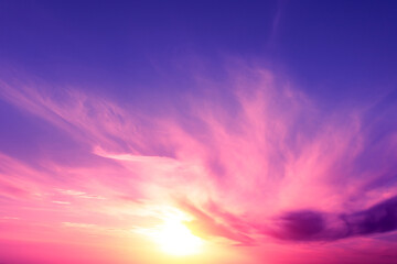 Wall Mural - colorful cloudy sky at sunset
